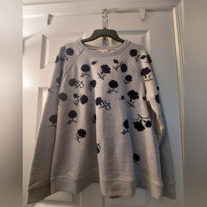 Gray floral sweatshirt